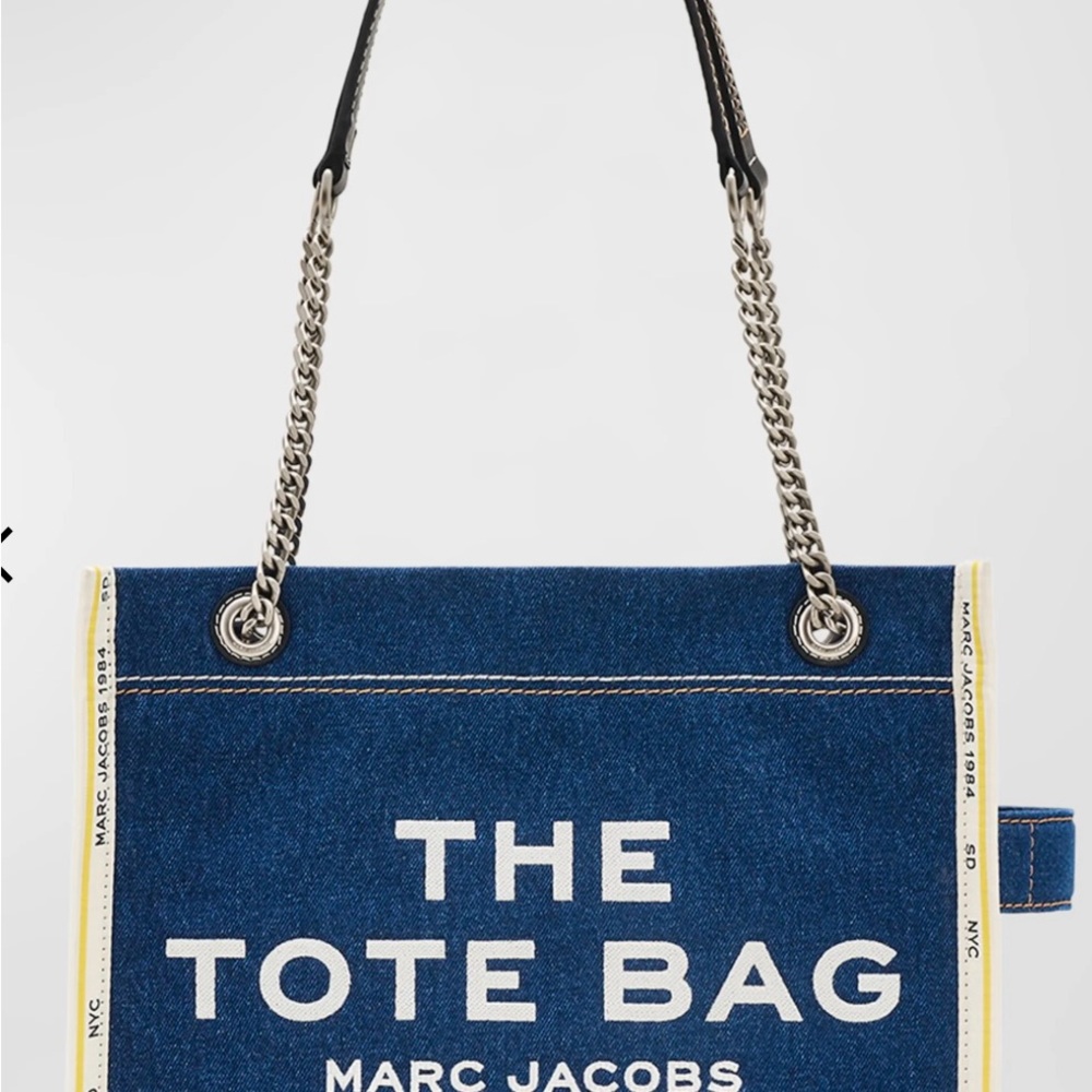 Marc Jacobs Denim Blue Tote Bag NEW! - Picture 4 of 12